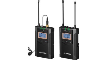 Comica Audio CVM-WM100 PLUS Camera-Mount Wireless Omni Lavalier Microphone System (568 to 591 MHz)